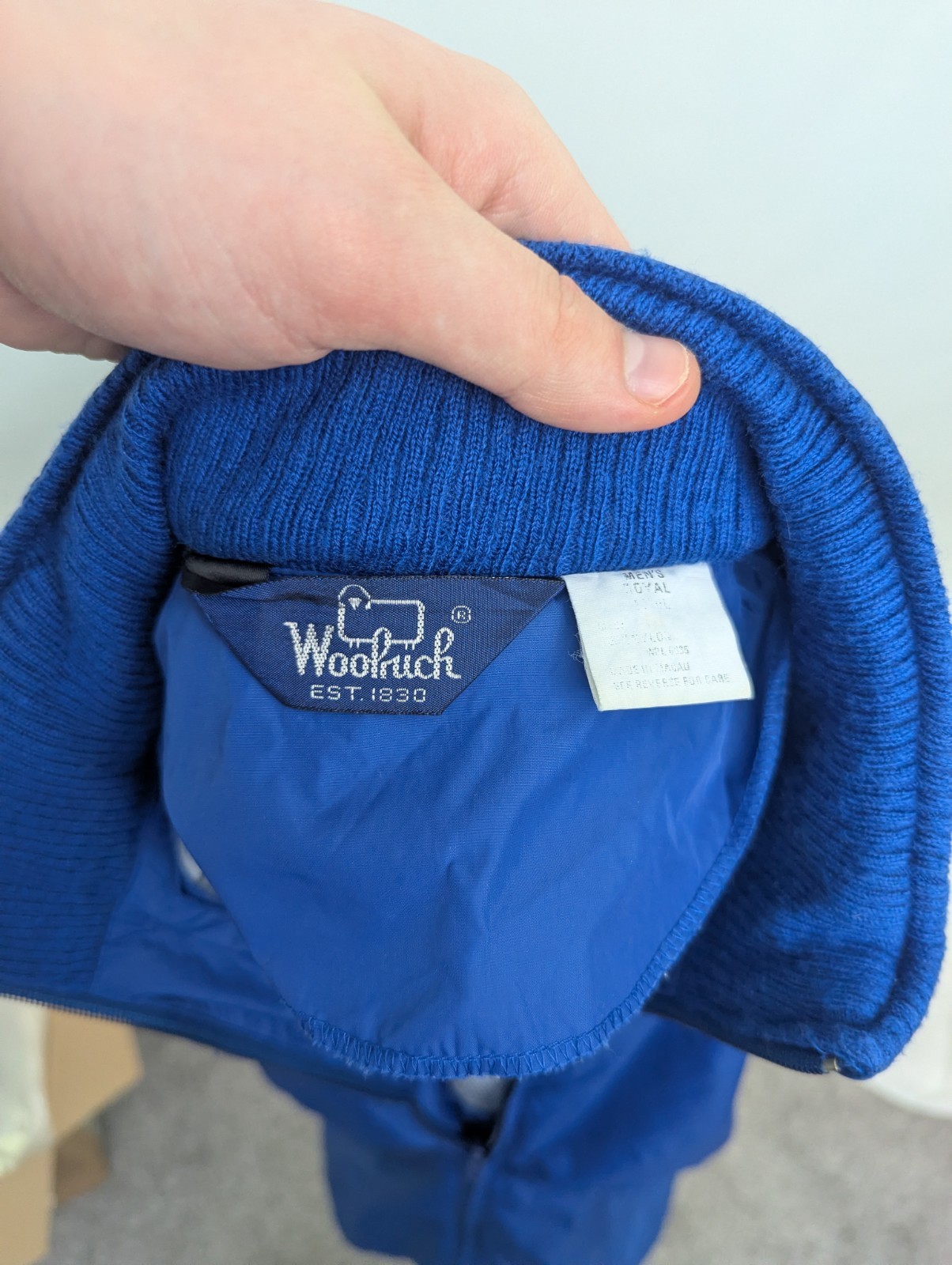Woolrich Lightweight Blue Windbreaker Jacket - Size Large