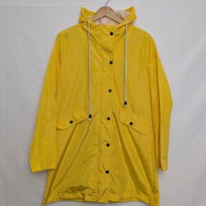 Yellow Rain Jacket Waterproof Fisherman Mac Hooded Coat – size M – Unbranded FlippinClothes