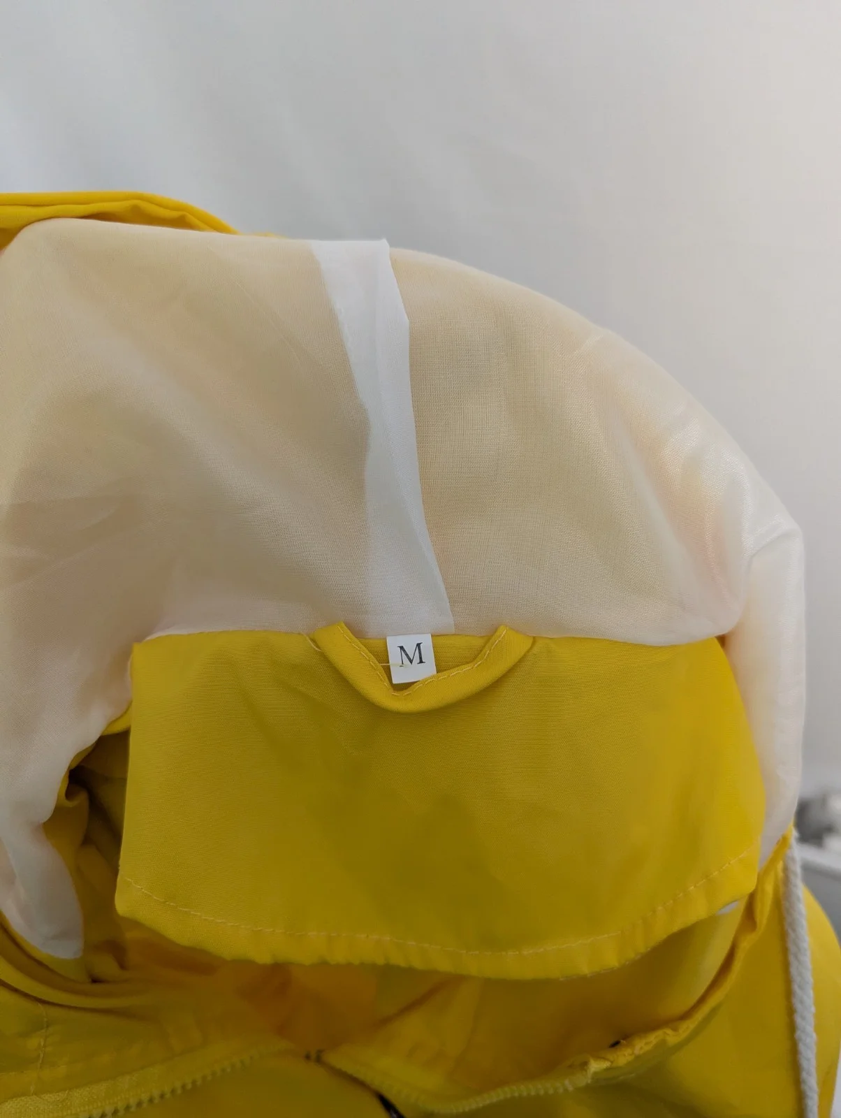 Yellow Rain Jacket Waterproof Fisherman Mac Hooded Coat – Size M – Unbranded