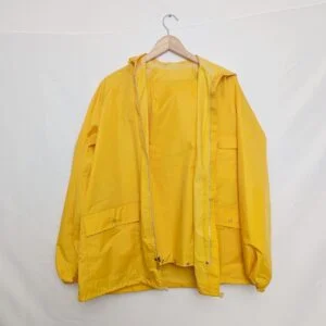Yellow Waterproof Rain Suit – Jacket & Trousers – Size M