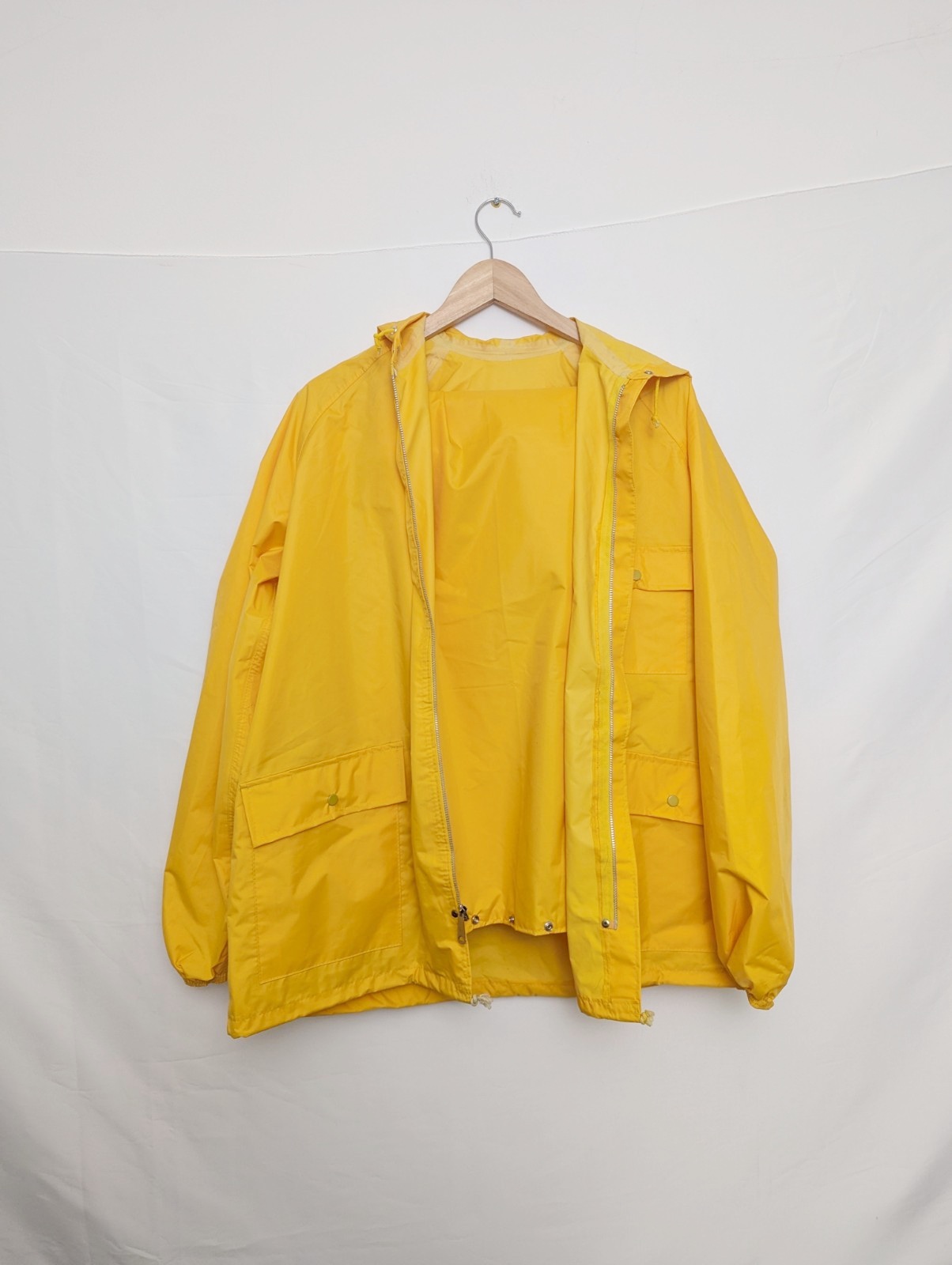 Yellow Waterproof Rain Suit – Jacket & Trousers – Size M