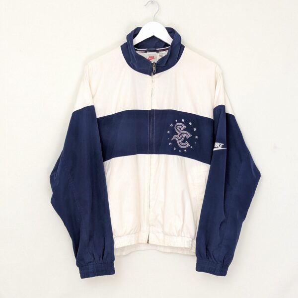 Vintage Nike Supreme Court Jacket - White/Navy - Size M