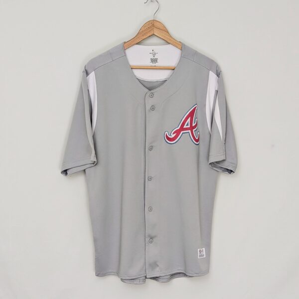 Atlanta Braves Baseball Jersey - Grey/Red - MLB - Size L