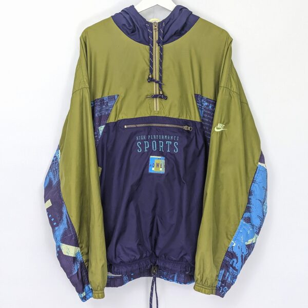 Vintage Nike Windbreaker Jacket - Green/Purple/Blue - Size XL