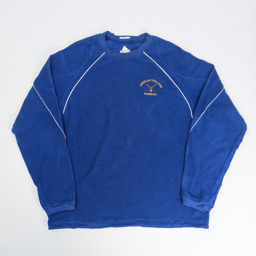 Adidas John Jay College Baseball Fleece Sweatshirt - Blue - Size M