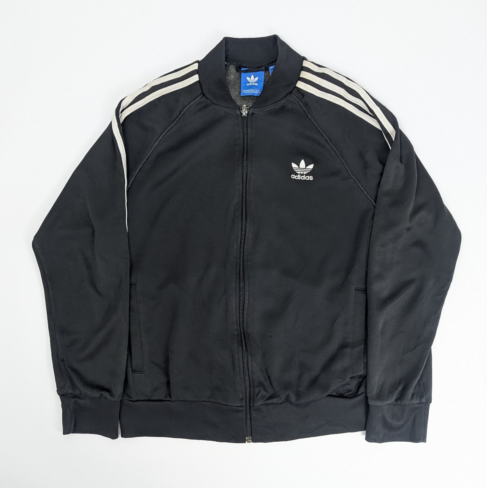 Adidas Track Jacket - Black/white - Size L - Trefoil Logo