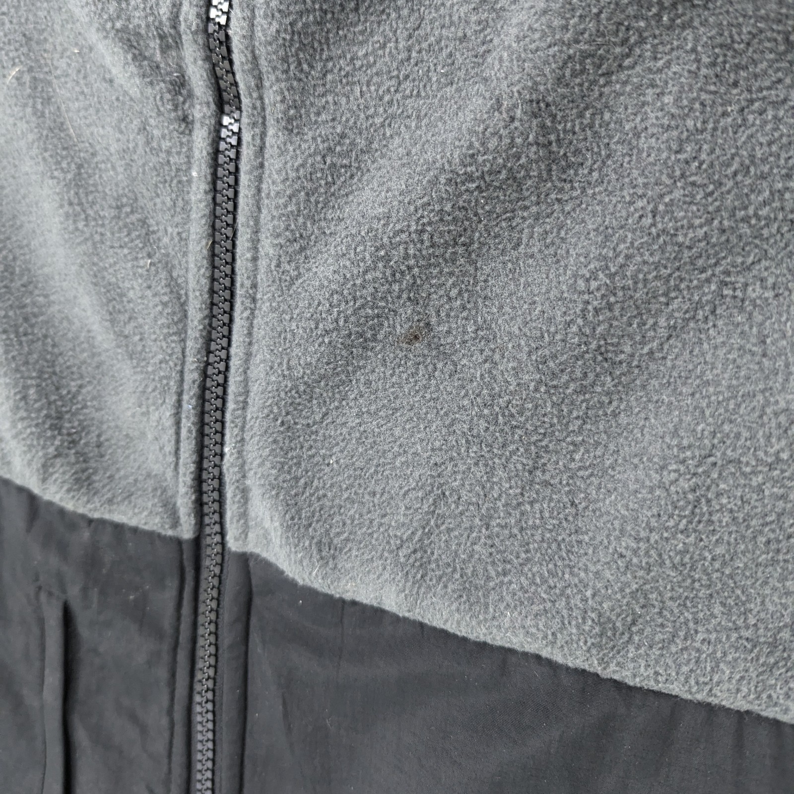 Champion Fleece Jacket - Black/grey - Full Zip Nylon Panel - Size Xxl