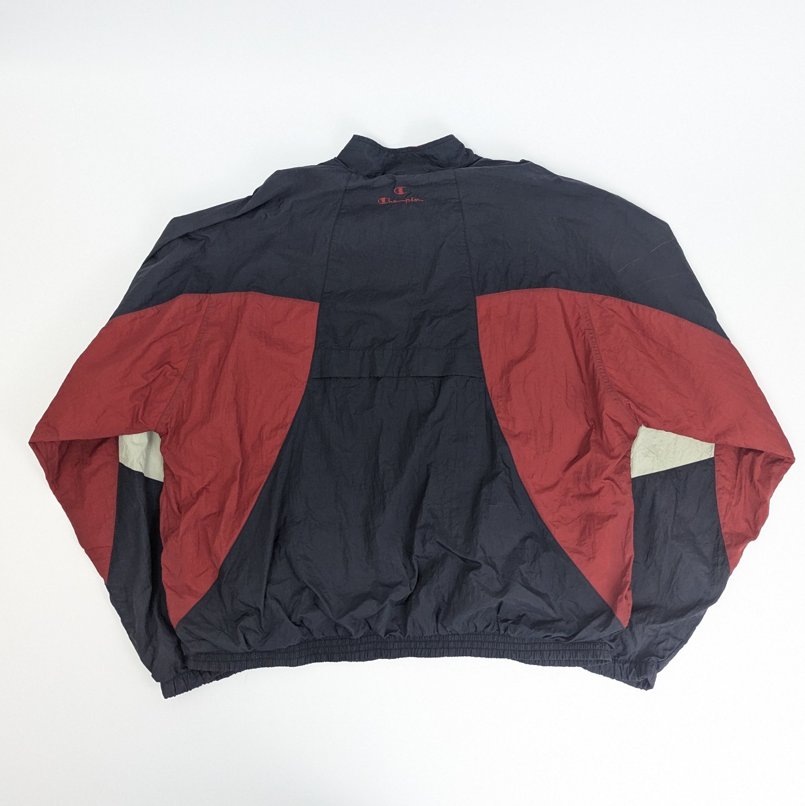 Champion Vintage Windbreaker Jacket - Navy/red/off White - Zip Up - Size Xxl