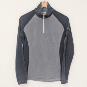 Columbia 1/4 Zip Fleece - Grey - Size S Womens