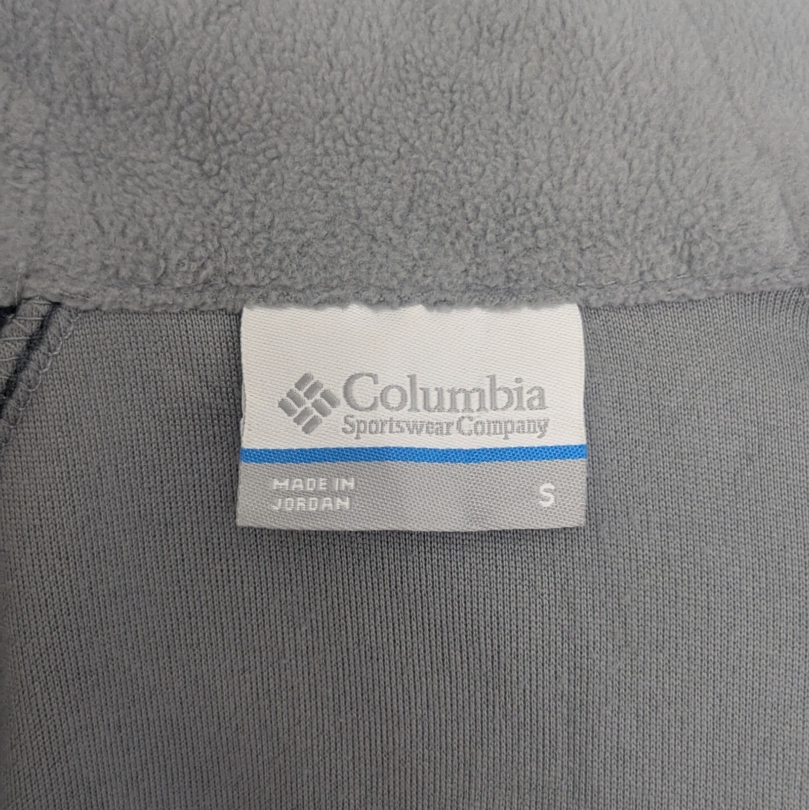 Columbia 1/4 Zip Fleece - Grey - Size S Womens
