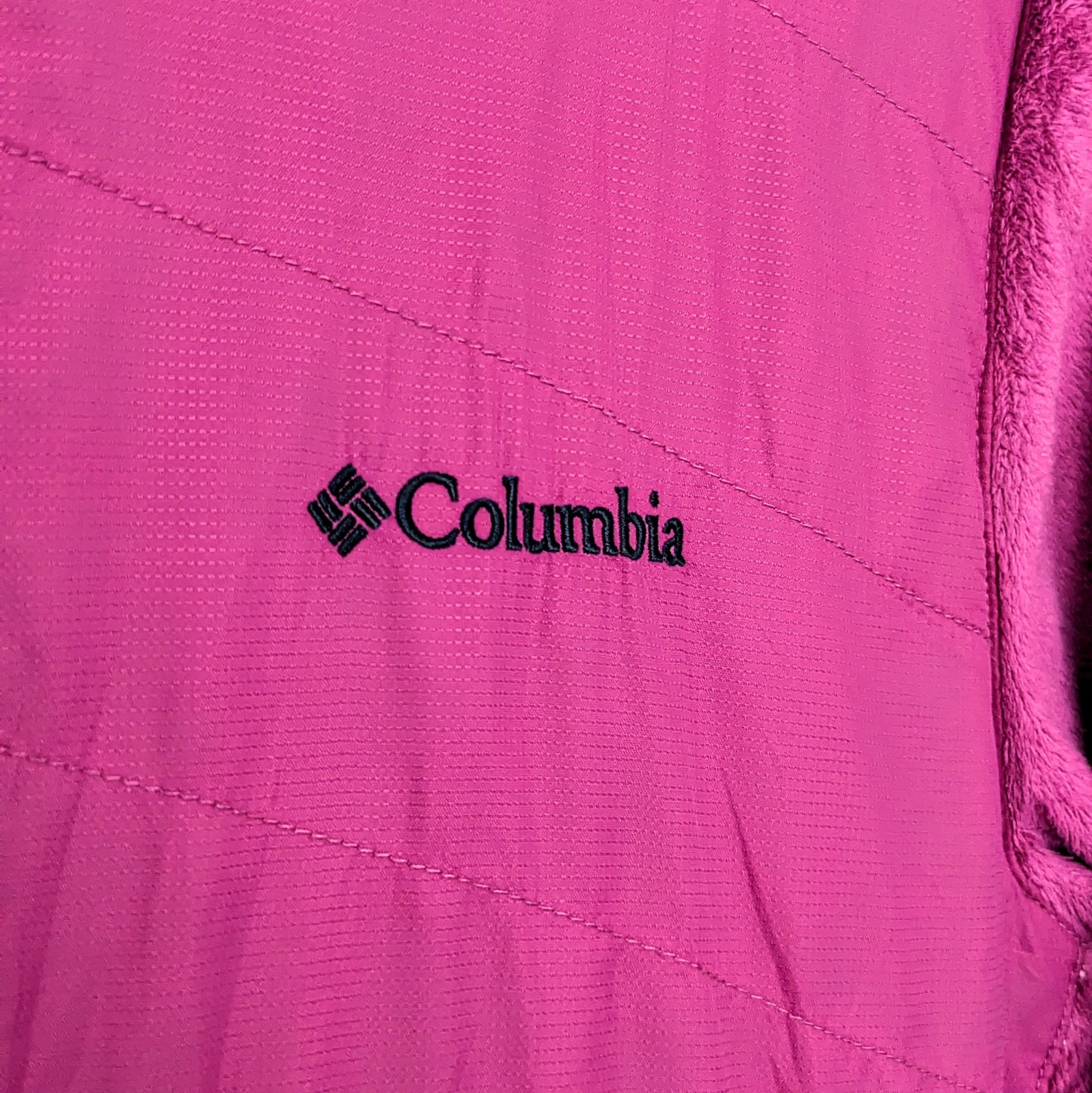 Columbia Fleece Jacket - Pink - Size Xl Womens