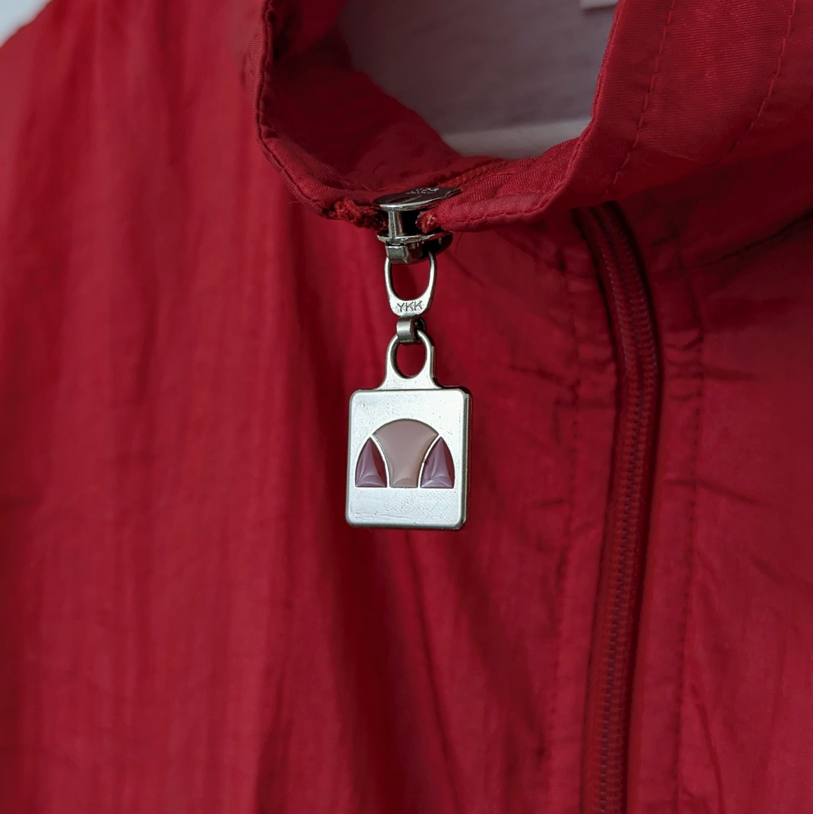 Ellesse Vintage Jacket - Red Nylon - Cropped Fit - Womens Size S