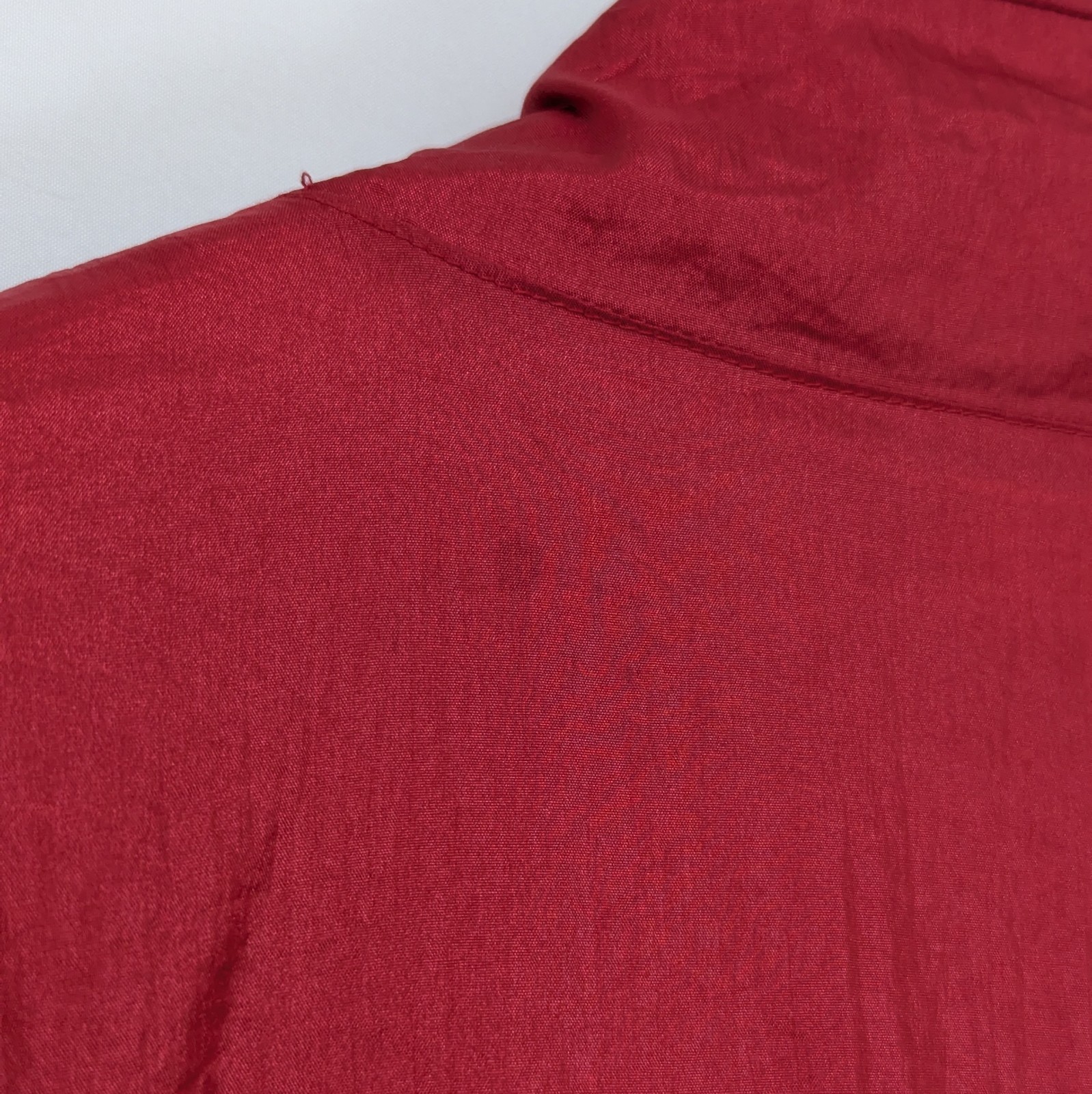 Ellesse Vintage Jacket - Red Nylon - Cropped Fit - Womens Size S