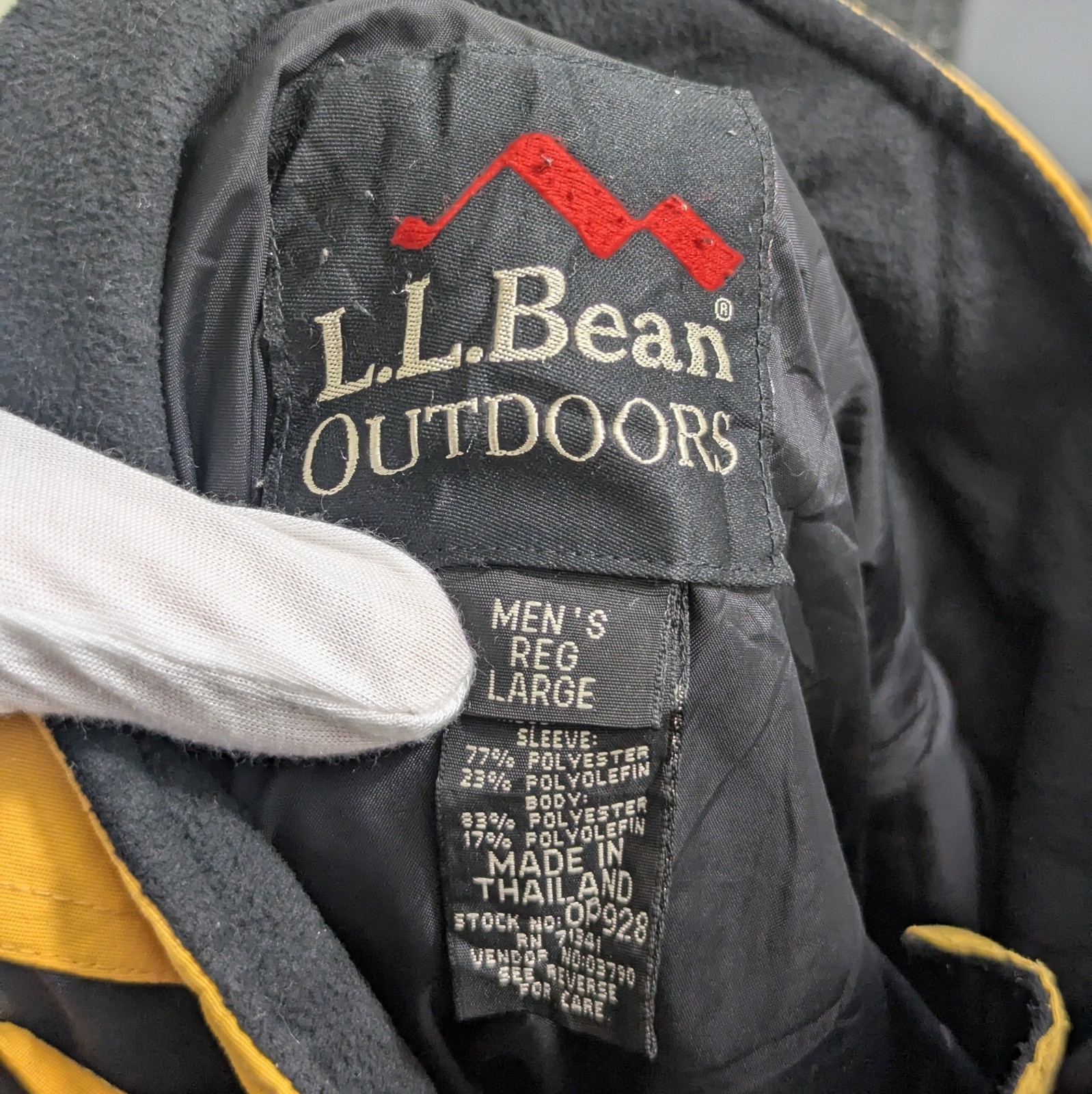 L.l.bean Outdoor Jacket - Yellow/black - Size L