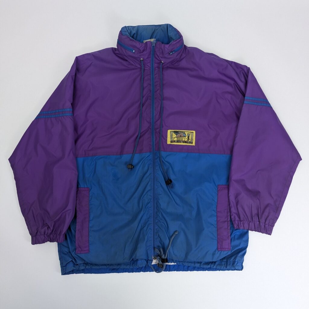 Marcel Clair Vintage Windbreaker Jacket - Purple/blue - Size L
