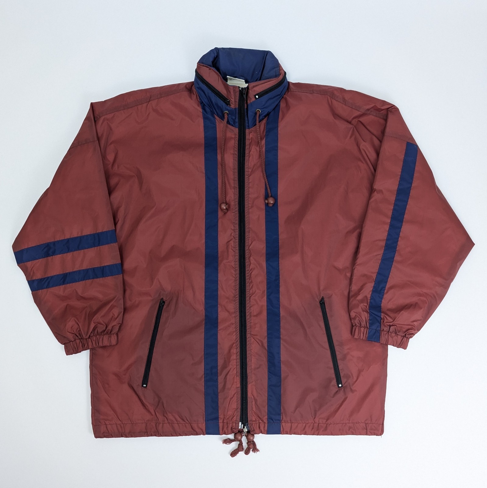 San Marco Windbreaker Jacket - Red/navy - Size M - Hidden Hood