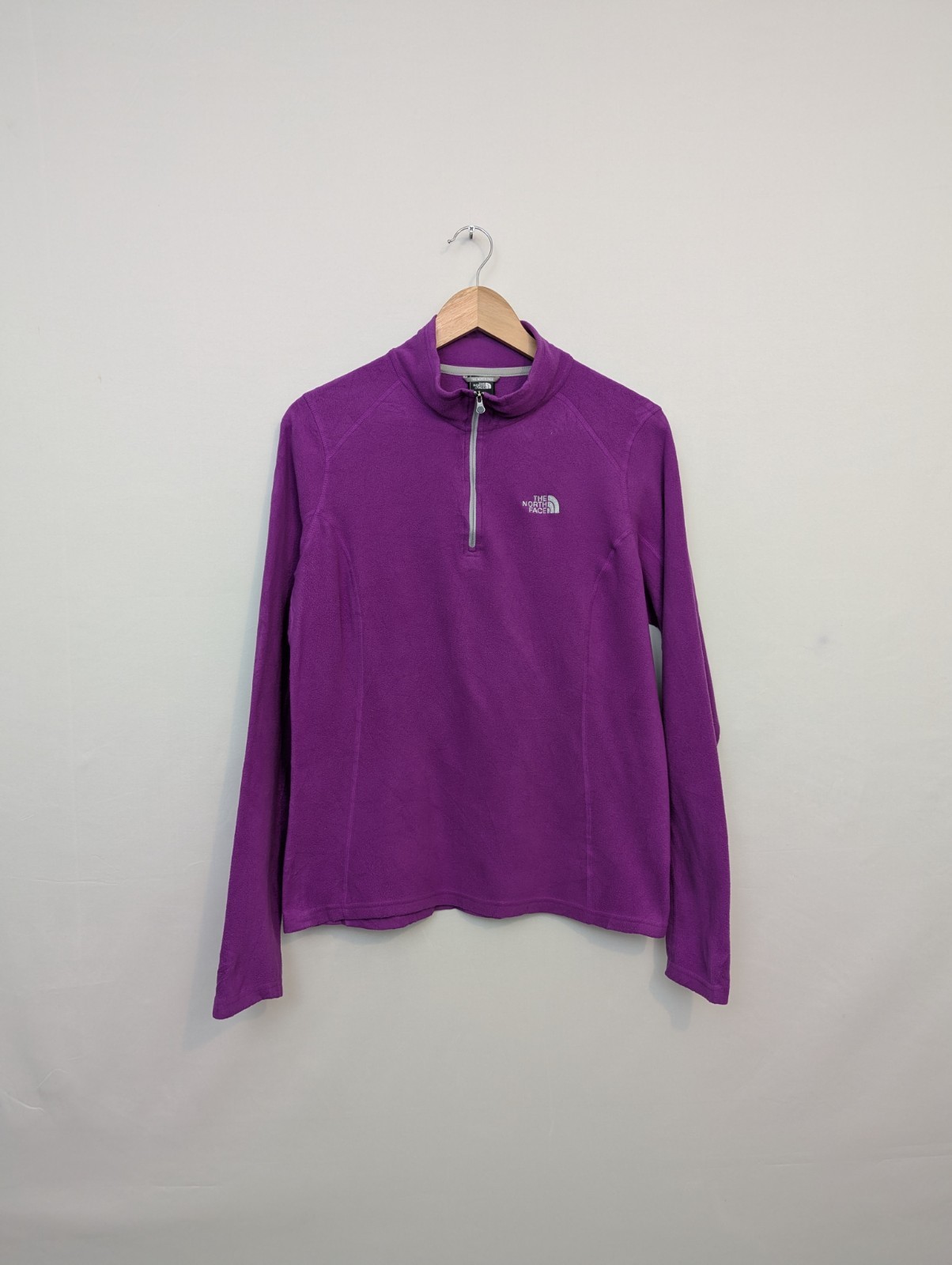 The North Face 1/4 Zip Fleece - Purple / Grey - Size Large