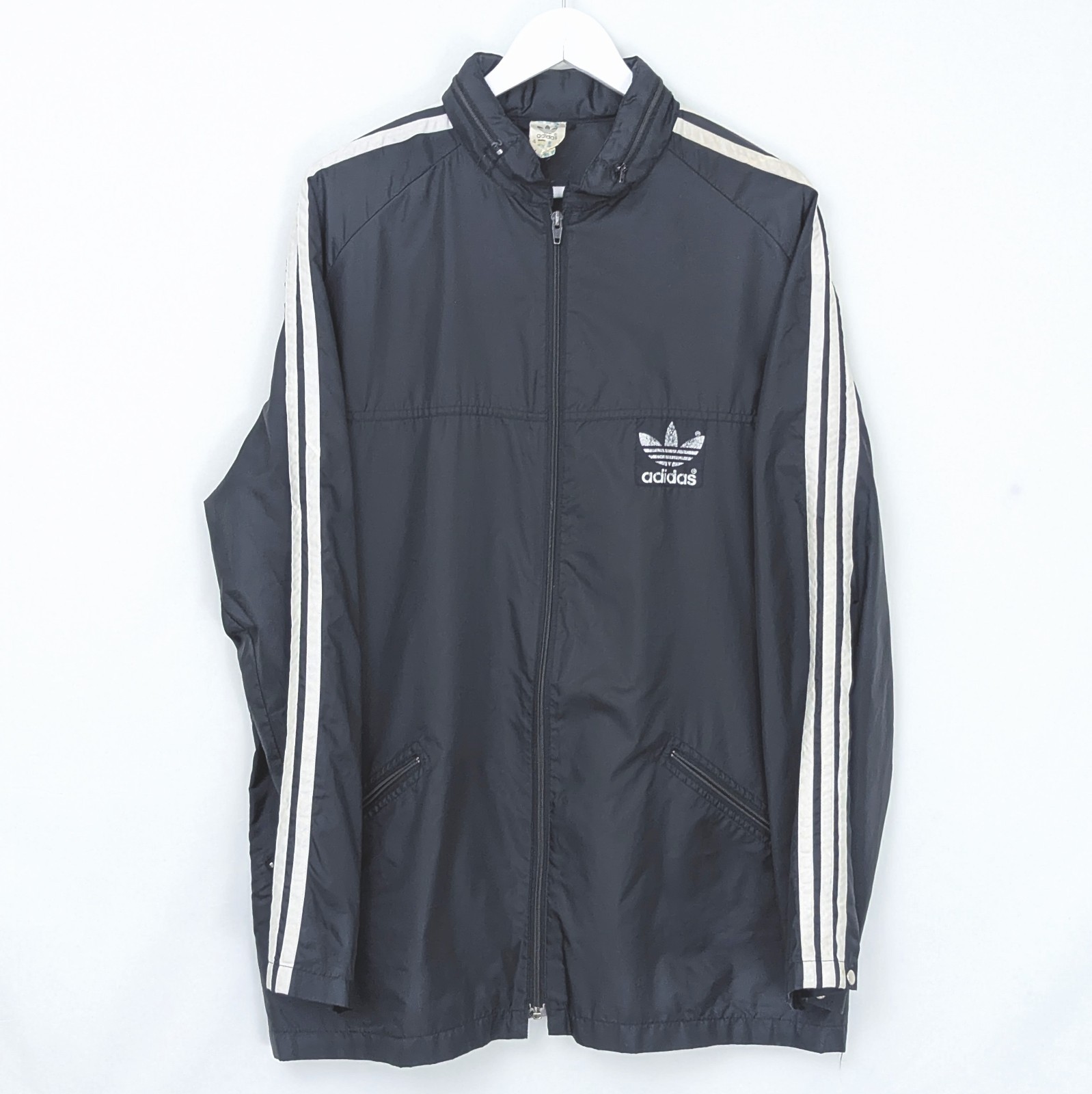 Vintage Adidas Originals Jacket - Black - 3 Stripe - Size L