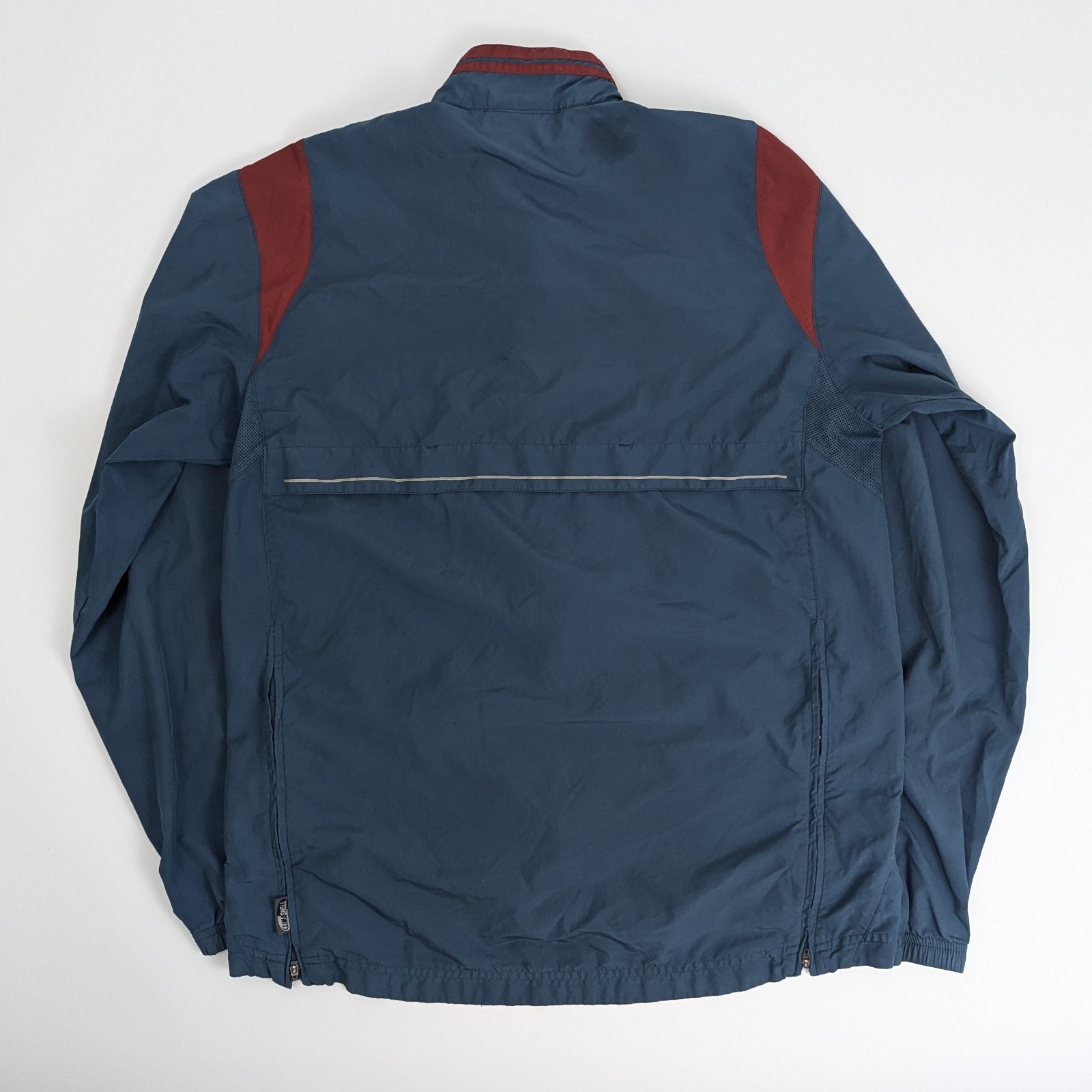 Vintage Adidas Windbreaker Jacket - Blue/red Panelled Reflective Stripe - Size M
