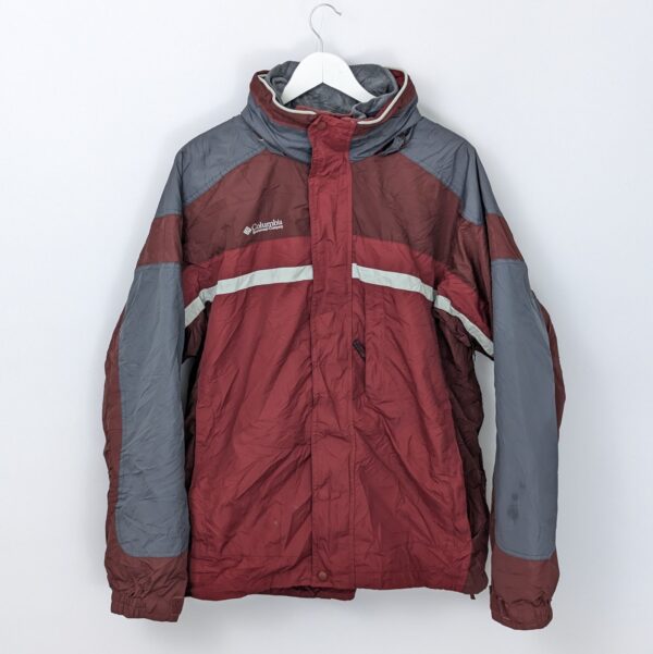 Vintage Columbia Interchange Jacket - Red/grey - Size L - Y2k