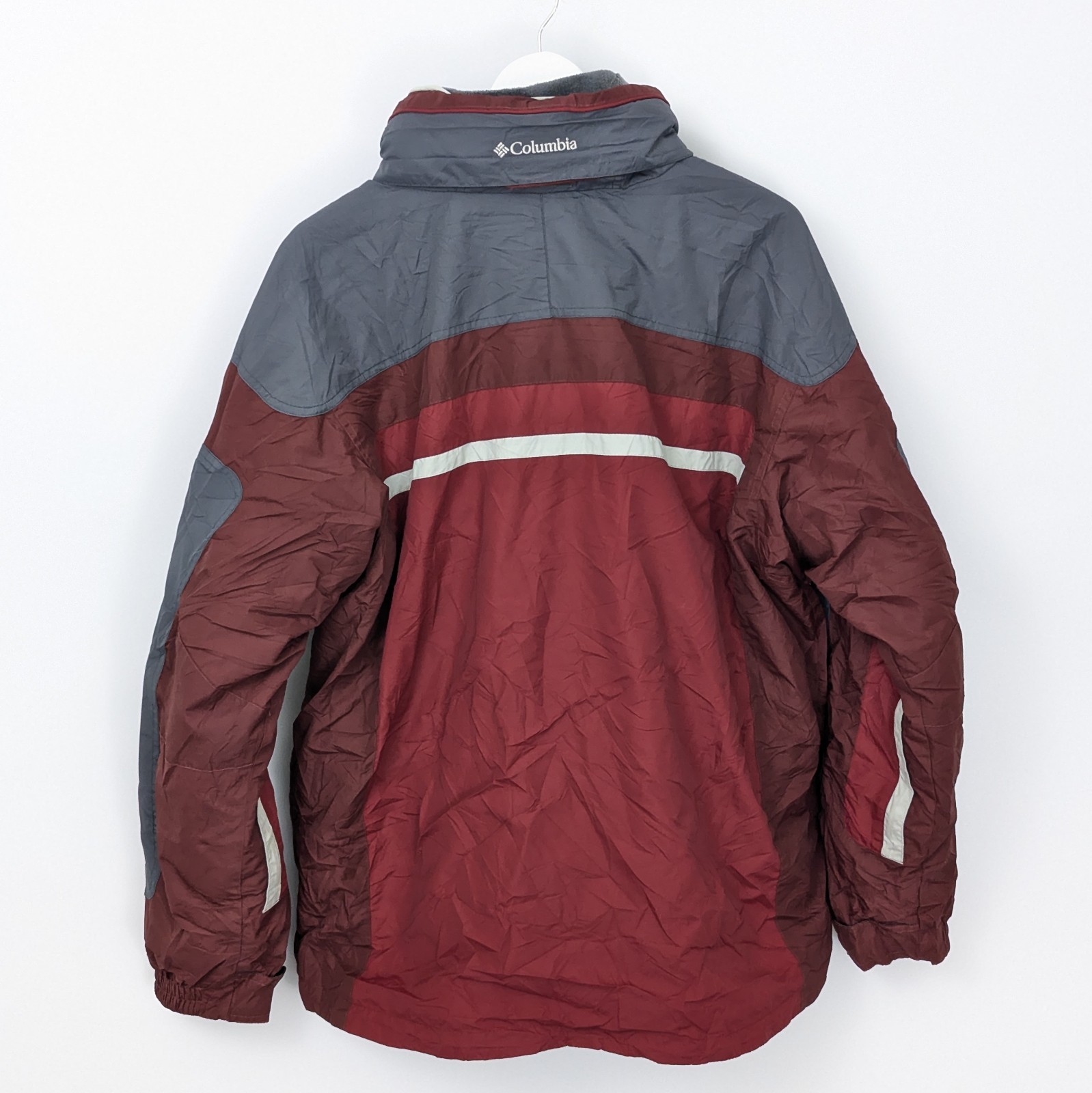Vintage Columbia Interchange Jacket - Red/grey - Size L - Y2k