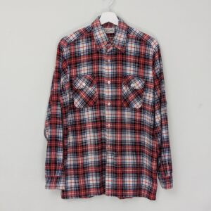 Vintage Friendship Flannel Shirt - Red/blue/white Check - Size M