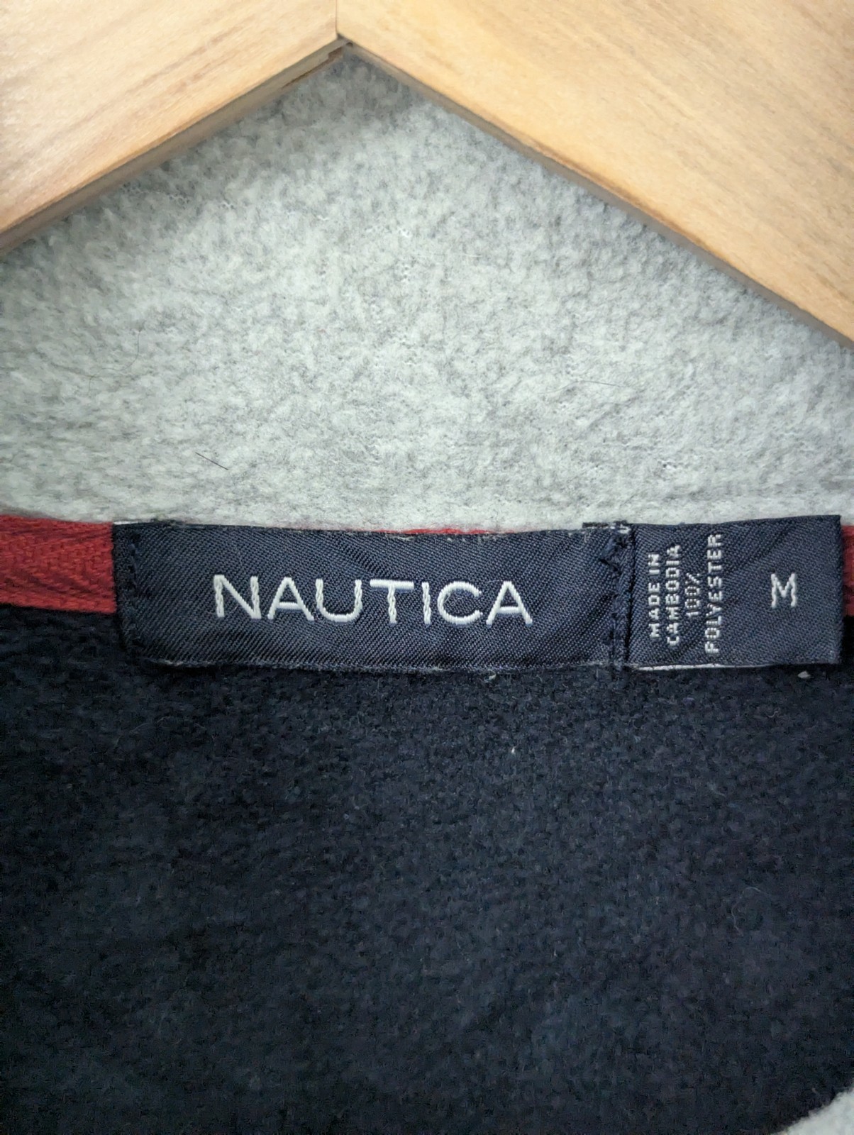 Vintage Nautica Quarter Zip Fleece - Navy - Size M - Y2k