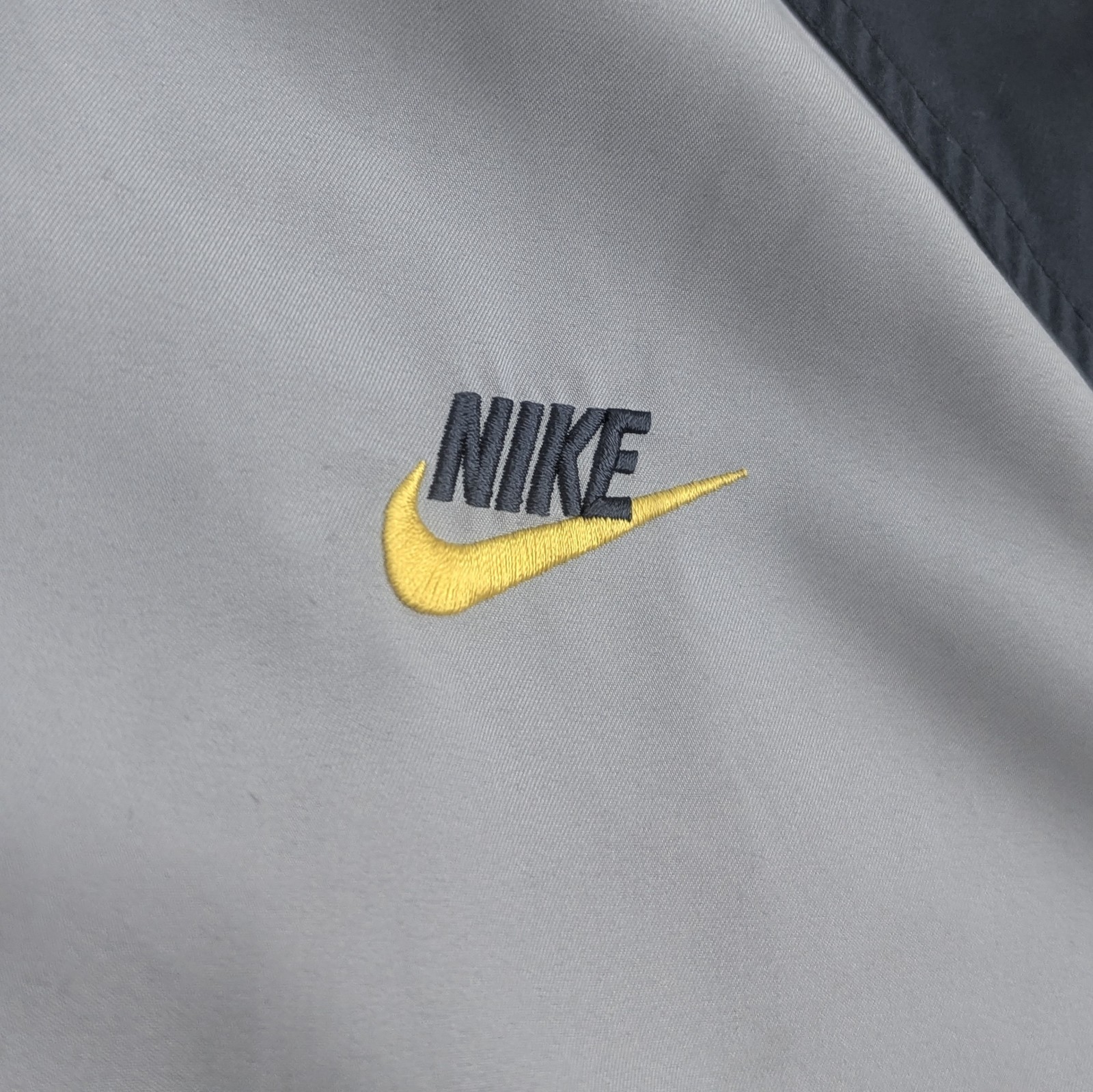 Vintage Nike Track Jacket - Grey Yellow - Size L