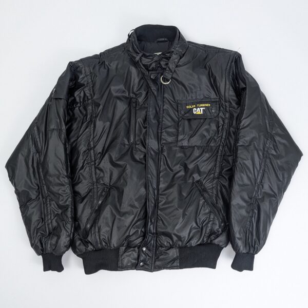 Vintage Tonkin Inc Cat Solar Turbines Workwear Bomber Jacket - Black - Size L