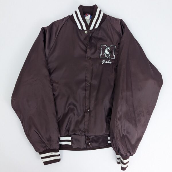 Vintage Varsity Cheer Jacket - Burgundy - Size S
