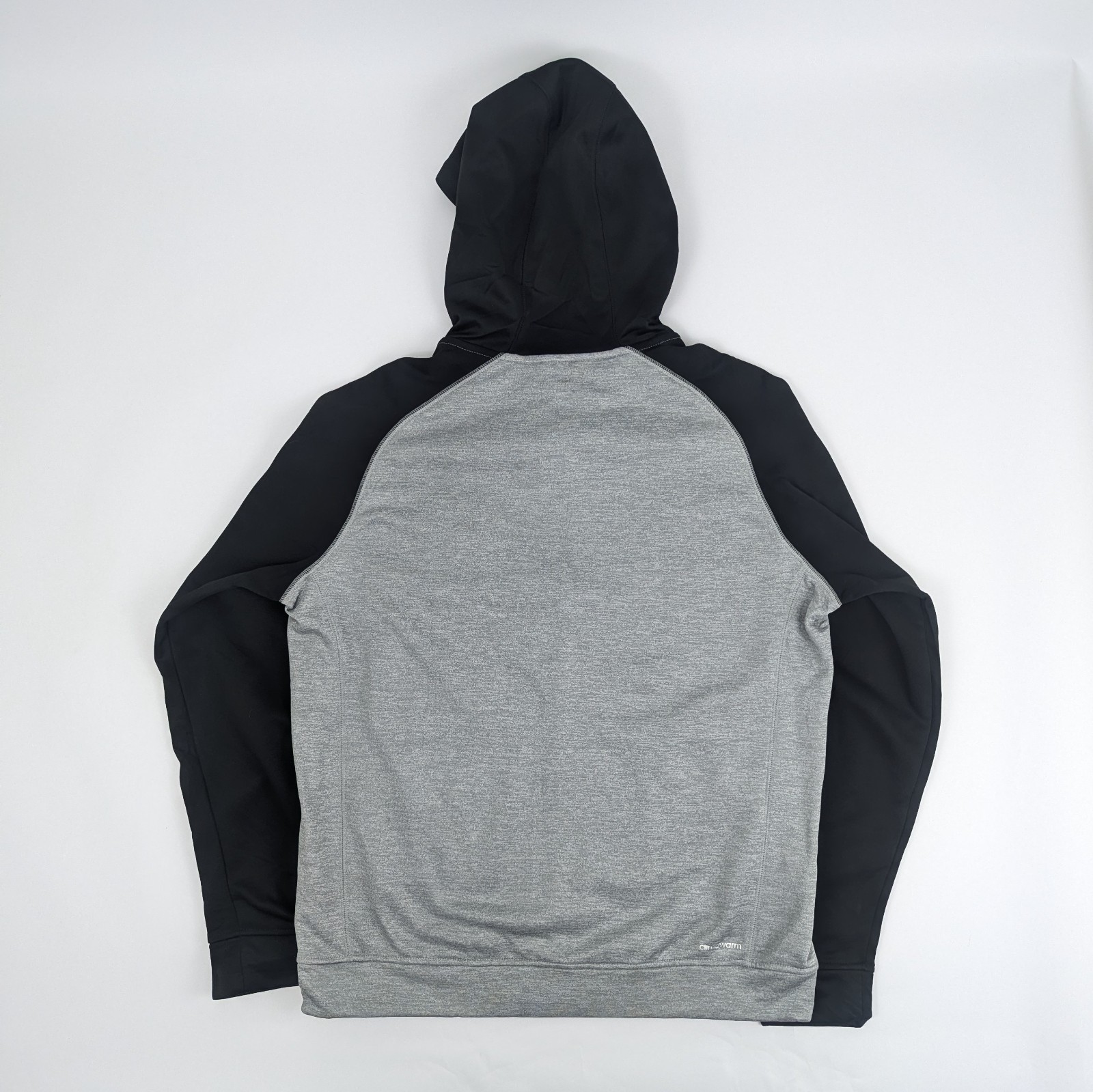 Adidas Climawarm Aggies Full Zip Hoodie - Grey Black - Men’s Large