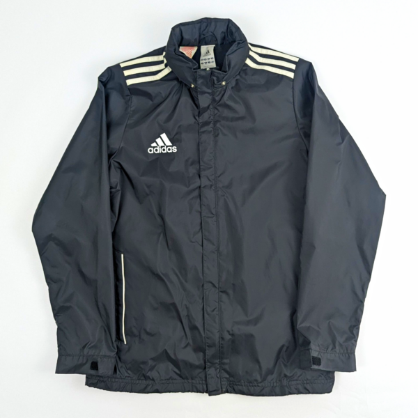 Adidas Windbreaker Jacket - Black / White - Women's M - Hidden Hood