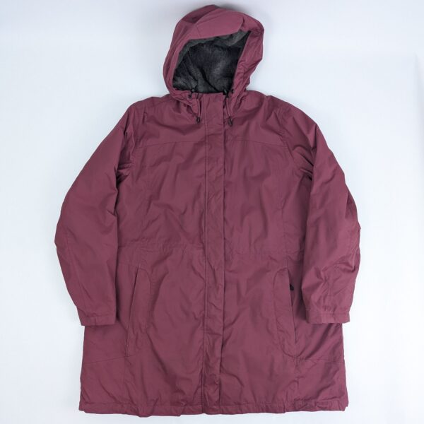 L.l.bean Women's Fur Lined Hooded Parka - Pink / Burgundy - Size 2xl