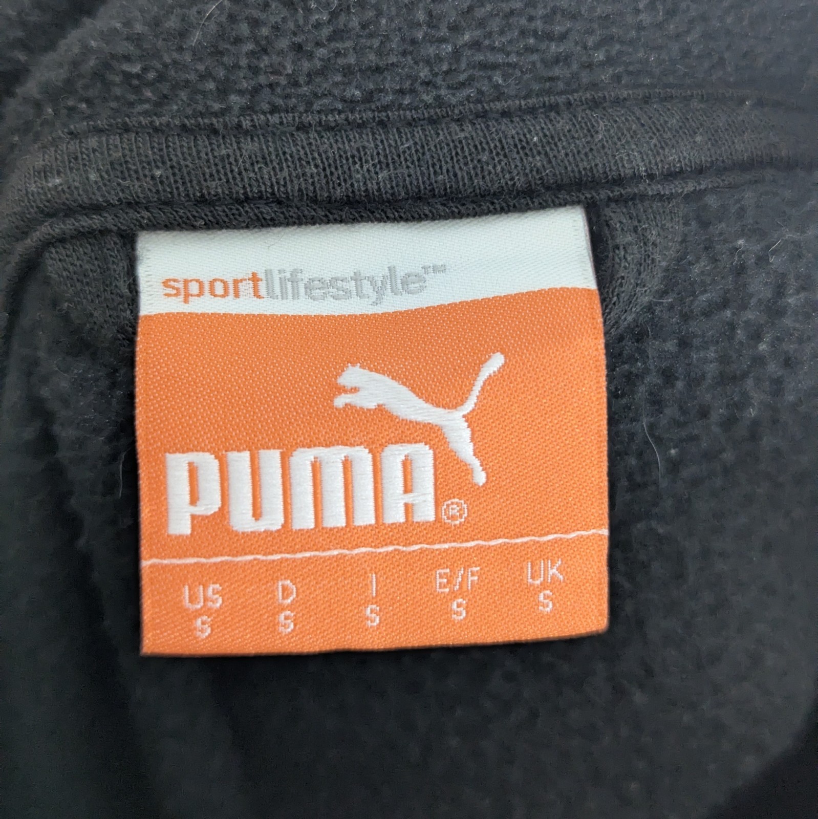 Puma Sport Lifestyle Fleece Jacket - Black / Green - Men's Small - Full Zip