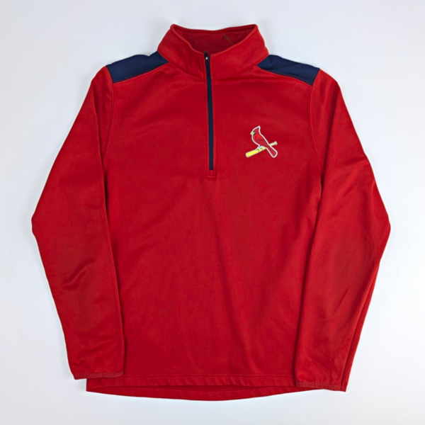 St Louis Cardinals Mlb 1/4 Zip Pullover - Red / Navy - Men's Medium