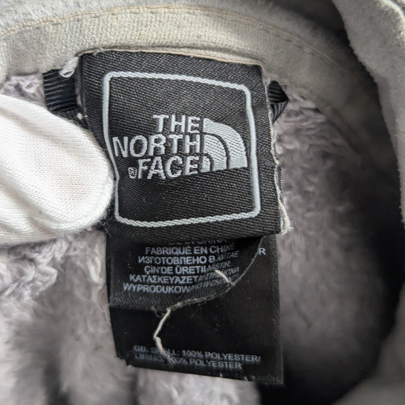 The North Face Teddy Fleece Jacket - Grey - Full Zip - Size M