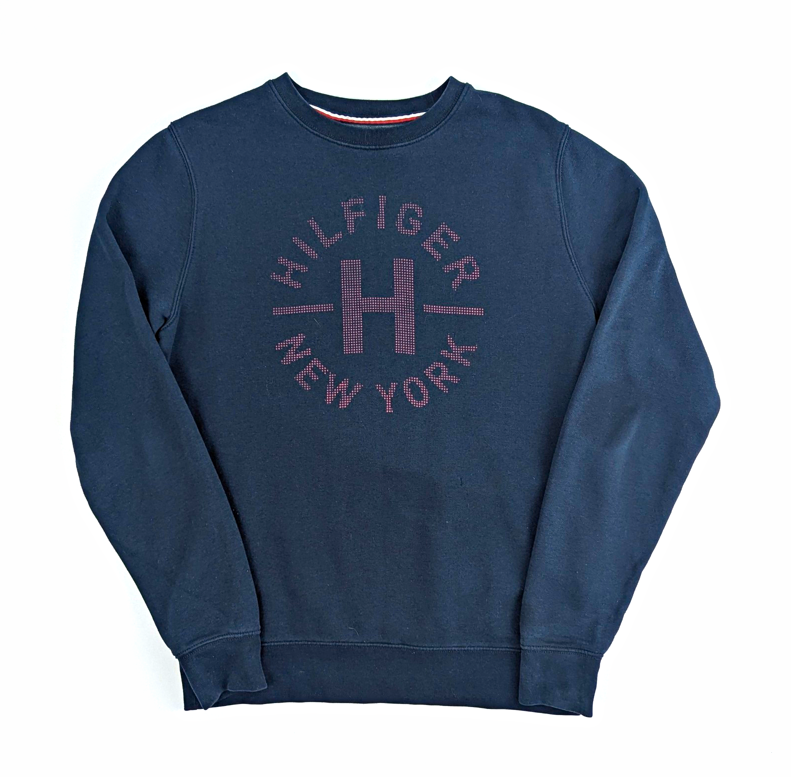 Tommy Hilfiger Sweatshirt - Navy Blue - Men's Size M - Vintage Fit New York