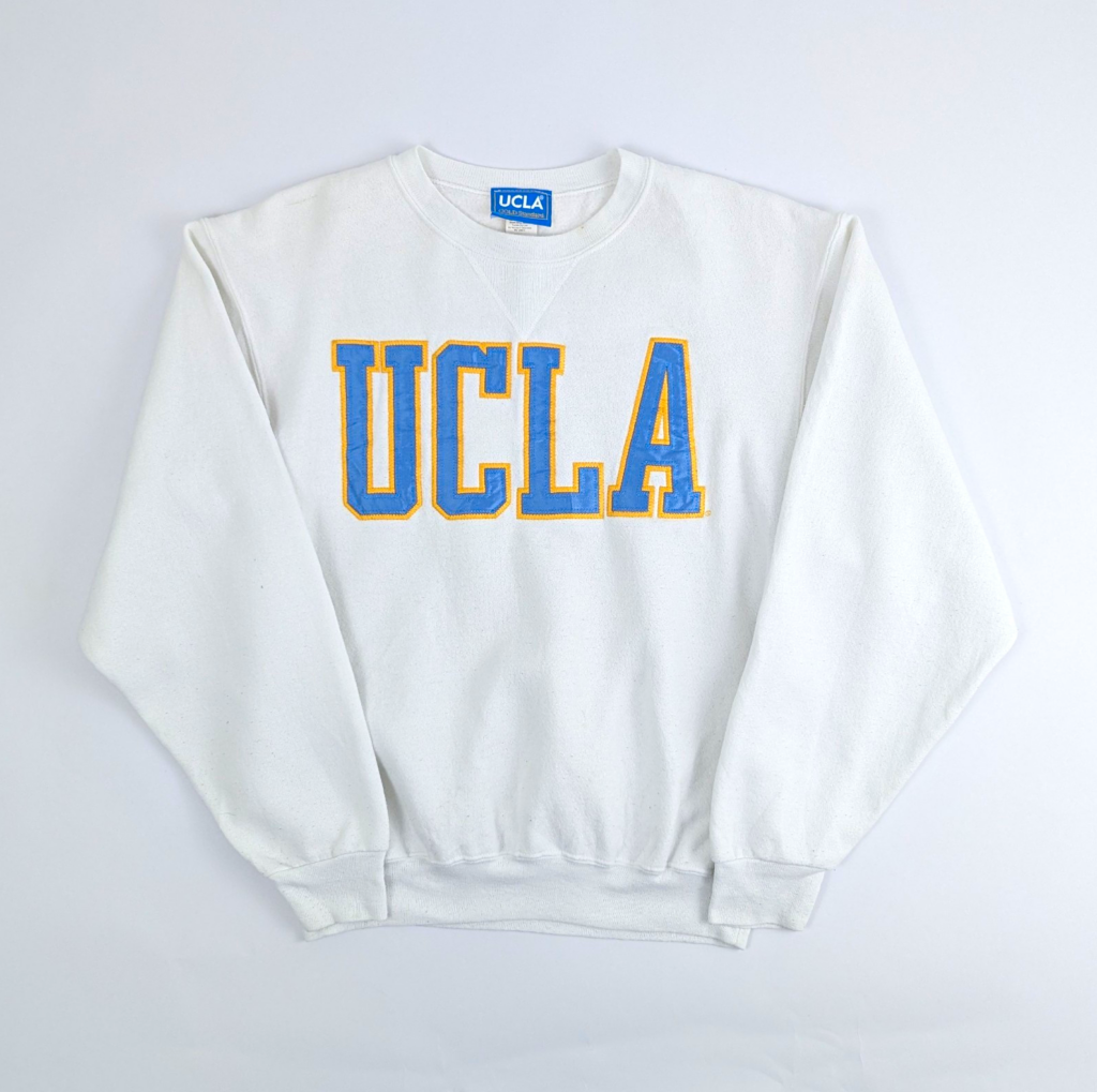 Ucla Gold Standard Sweatshirt - White / Blue / Gold - Usa Made - Size Small