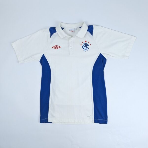 Umbro Rangers Polo Shirt - White/blue Football Polo - Size M