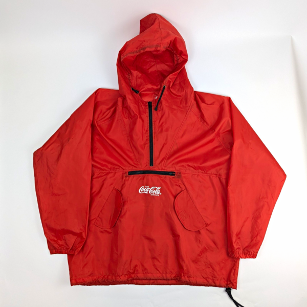 Vintage 2000s Coca-cola Pullover Windbreaker - Red - Size Large - Anorak