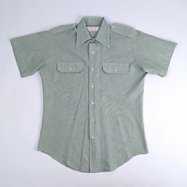 Vintage 70s Creighton Usa Uniform Shirt - Green - Men's M - Military Workwear