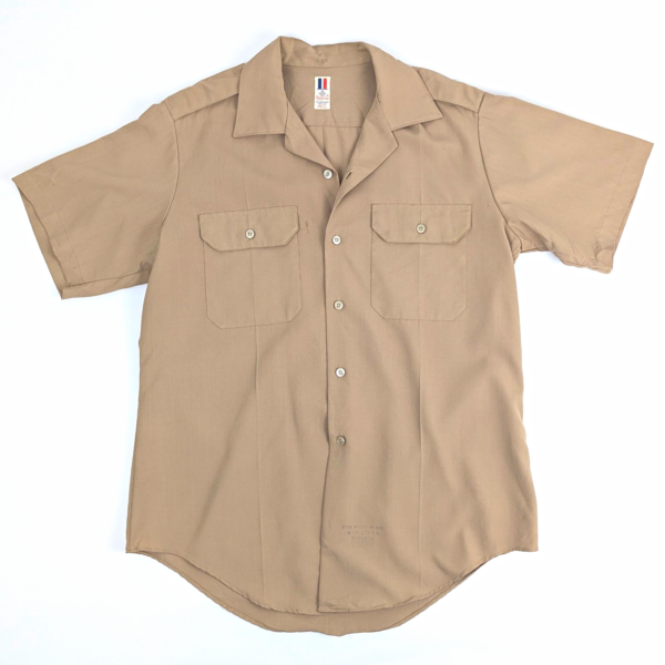 Vintage 70s Flying Cross Uniform Shirt - Tan / Khaki - Medium - Usa Service