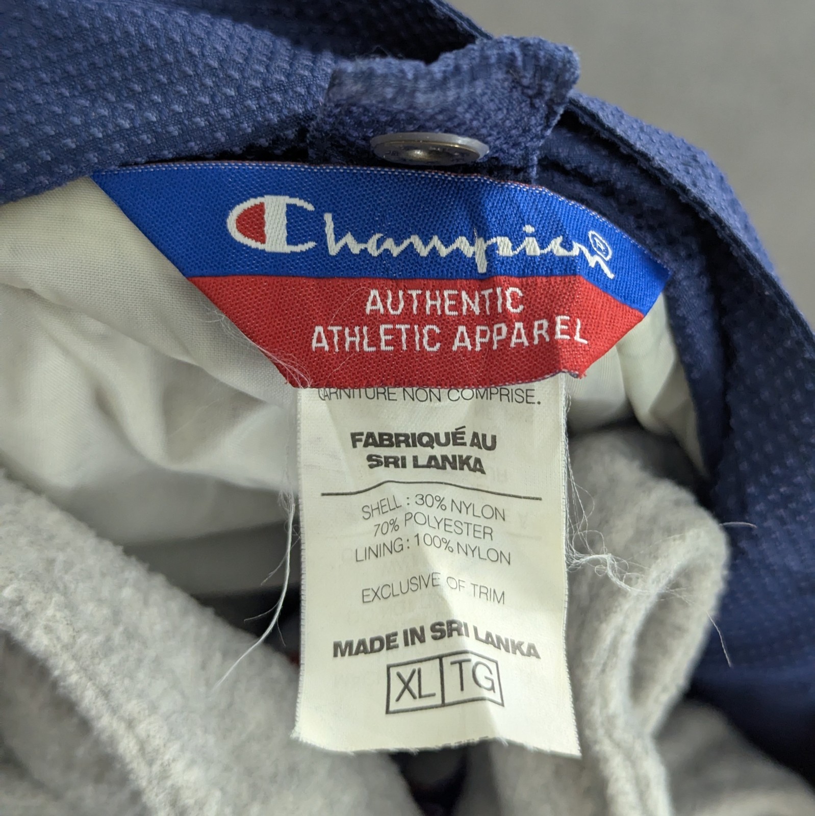 Vintage 90s Champion 3 In 1 Jacket - Navy / Grey - Detachable Fleece - Xl
