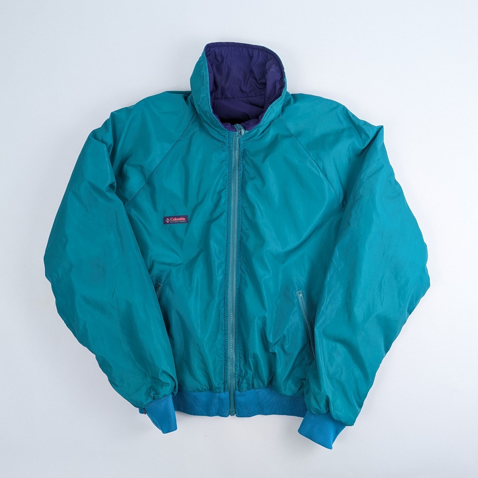 Vintage 90s Columbia Reversible Jacket - Purple / Teal - Thinsulate - Men's L