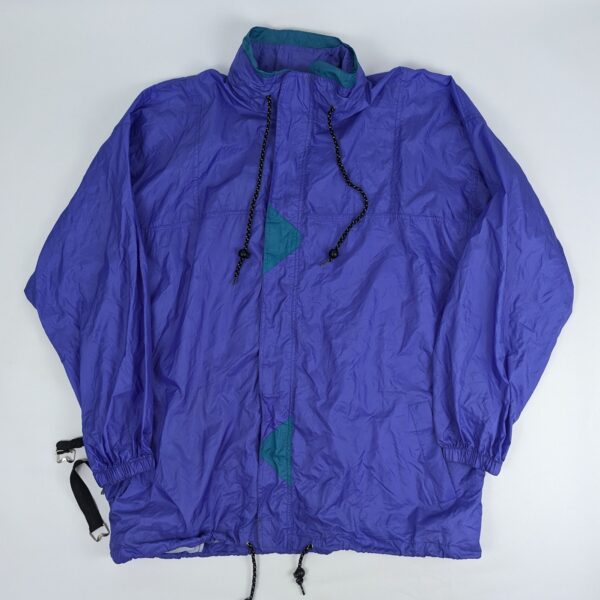 Vintage 90s Linea Sporta Packable Windbreaker Jacket Purple / Teal - Size Xl