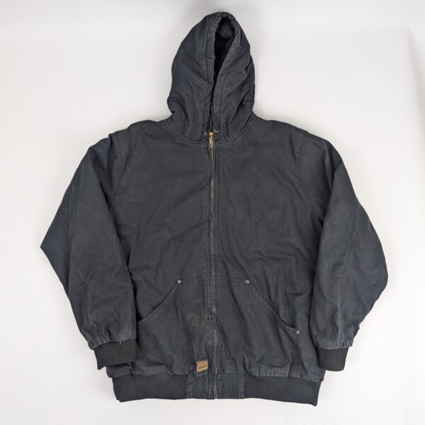 Vintage Brazos Work Force Hooded Work Jacket - Black - Men’s Xl - 90s