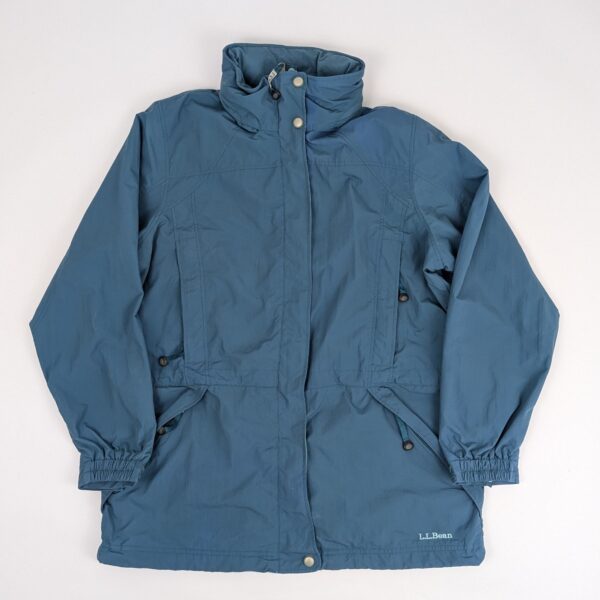 Vintage L.l.bean Y2k Teal Outdoor Jacket – Medium – Hidden Hood – Circa 2000