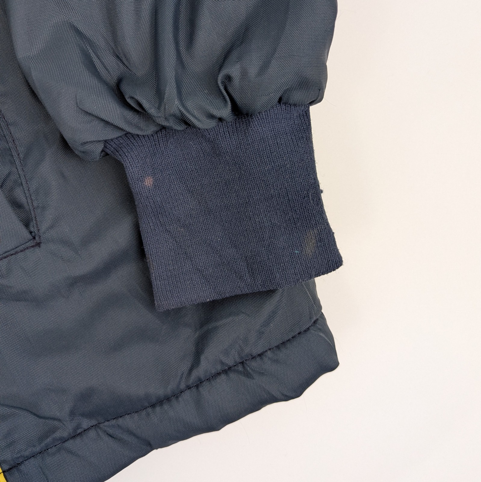 Vintage The Great Lakes Jacket Racing Style Jacket - Navy/blue/yellow - Size Xl